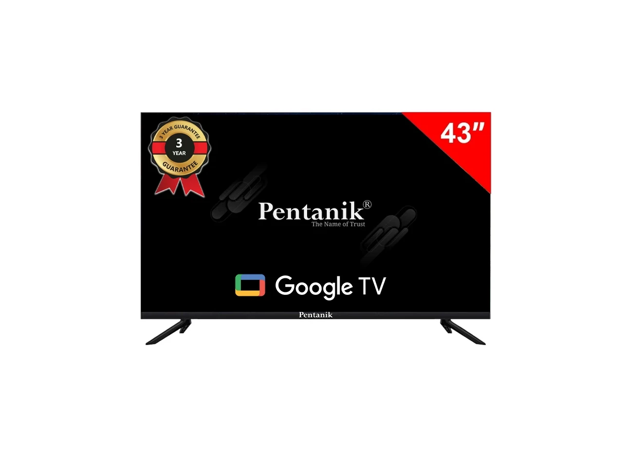 Pentanik 43 Inch 4k Frameless Voice Control Google TV